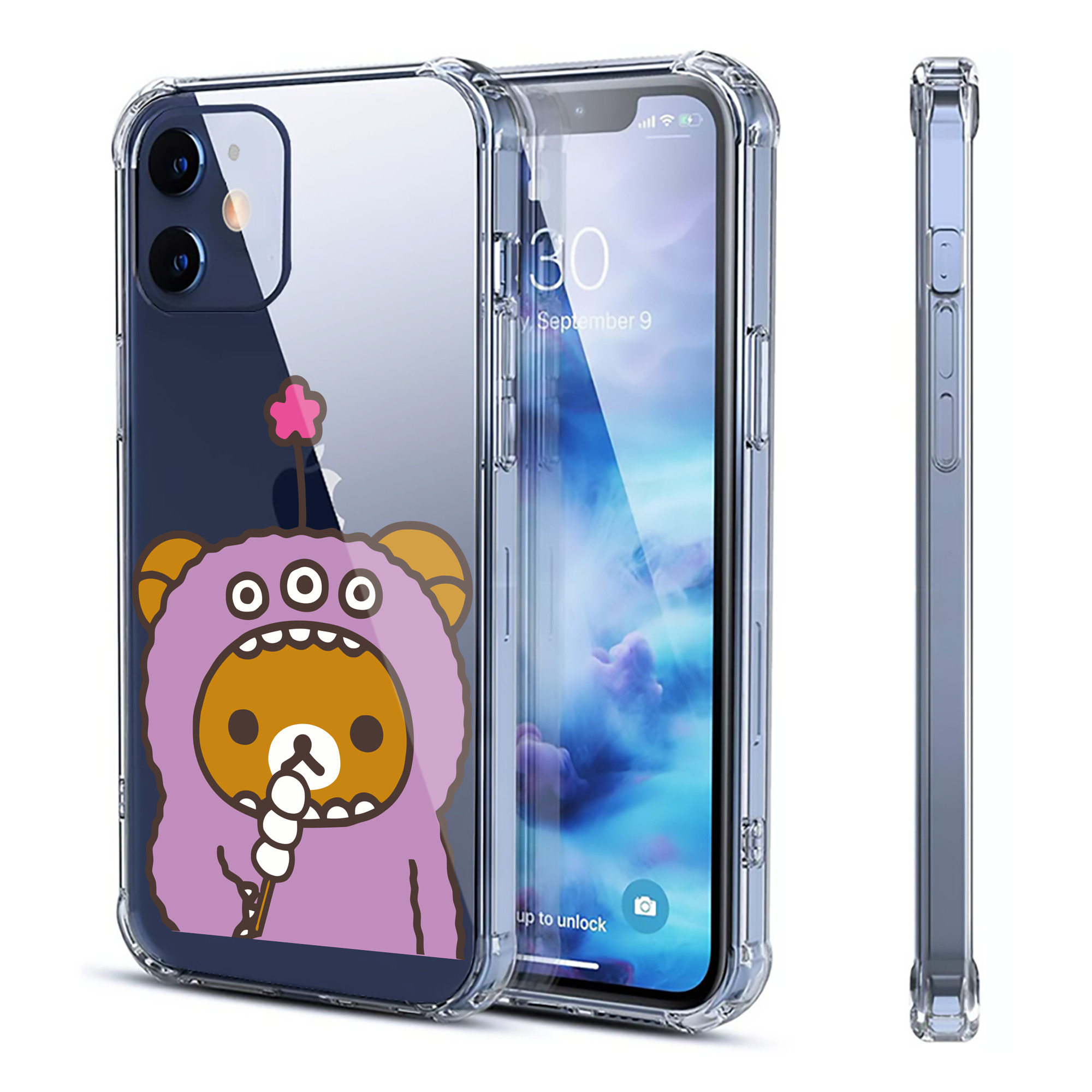 （画像用） リラックマ リラックマ キイロイトリ Rilakkuma Korilakkuma Kiiroitori 【iPhone 12シリーズ対応】透明スマホケース（クリアソフトケース）